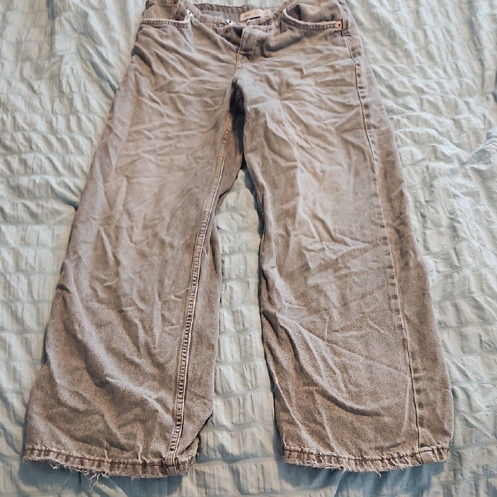 Zara Steel Gray Denim Pants